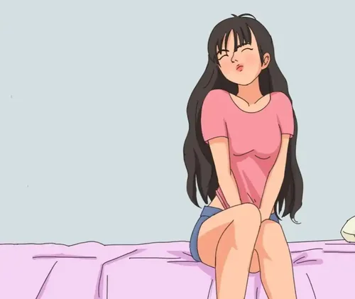 女生夹腿